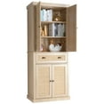 thumbnail image 4 of Ktaxon 72" Kitchen Pantry Cabinet with Doors and Shelves, Sideboard Storage, Rattan, 4 of 14