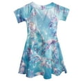 thumbnail image 5 of Yuyamidu Blue Butterfly A Line Dresses for Kids Girls 5-6 Bling One-Shoulder Swing Dress Elastic Comfortable Skater Dress Formal Party Special Occasion Flowy Dresses, 5 of 6