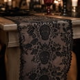 thumbnail image 6 of Halloween Table Runner Black Lace Table Runner Spooky Halloween Decor Gothic Halloween Decor for Indoor Dining Room Mantel Party Home Black Halloween Table Decor, 1 Pack, 6 of 7