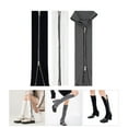 thumbnail image 2 of Aesthetic Punk Double Zippers Leg Warmers for Women Ribbed Elastic Fit Boot Covers Footless Long Socks Fashion Accessory, 2 of 8
