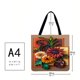 thumbnail image 3 of Bolso de compras de hombro Likrtyny Estampado de flores naranjas 40 * 40 cm, 3 of 3