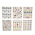 thumbnail image 2 of Etiqueta engomada autoadhesiva para uñas, 6 hojas/juego de pegatinas para uñas, diseño aerodinámico, 2 of 8