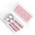thumbnail image 4 of Daiia Cute Strawberry for Stainless Steel Kids Silverware Set - Children’s Utensil Set - Children's Knife, Fork And Spoon Set - Metal Kids Cutlery Set, 4 of 8