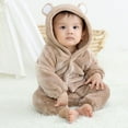 thumbnail image 3 of Kigurumi-ropa de dinosaurio para bebé recién nacido, pijamas para niño y niña, mono infantil, traje de Cosplay de Animal cálido, mono con capucha, Invierno, 3 of 6