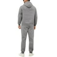 thumbnail image 4 of yuCgh Men's Two-Piece Hoodie Sweatshirt and Jogging Pants Tracksuit Set for Casual Sports and Athletic Wear, Comfortable Lounge Outfit for Outdoor Activities and Everyday Use,Light Gray S, 4 of 6