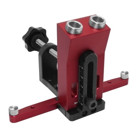 

Pocket Hole Jig Dowel Hole Jig 9.5mm Aluminum Alloy Wood Dowel Hole Drill Guide Woodworking Inclined Hole Oblique Hole Jig Only