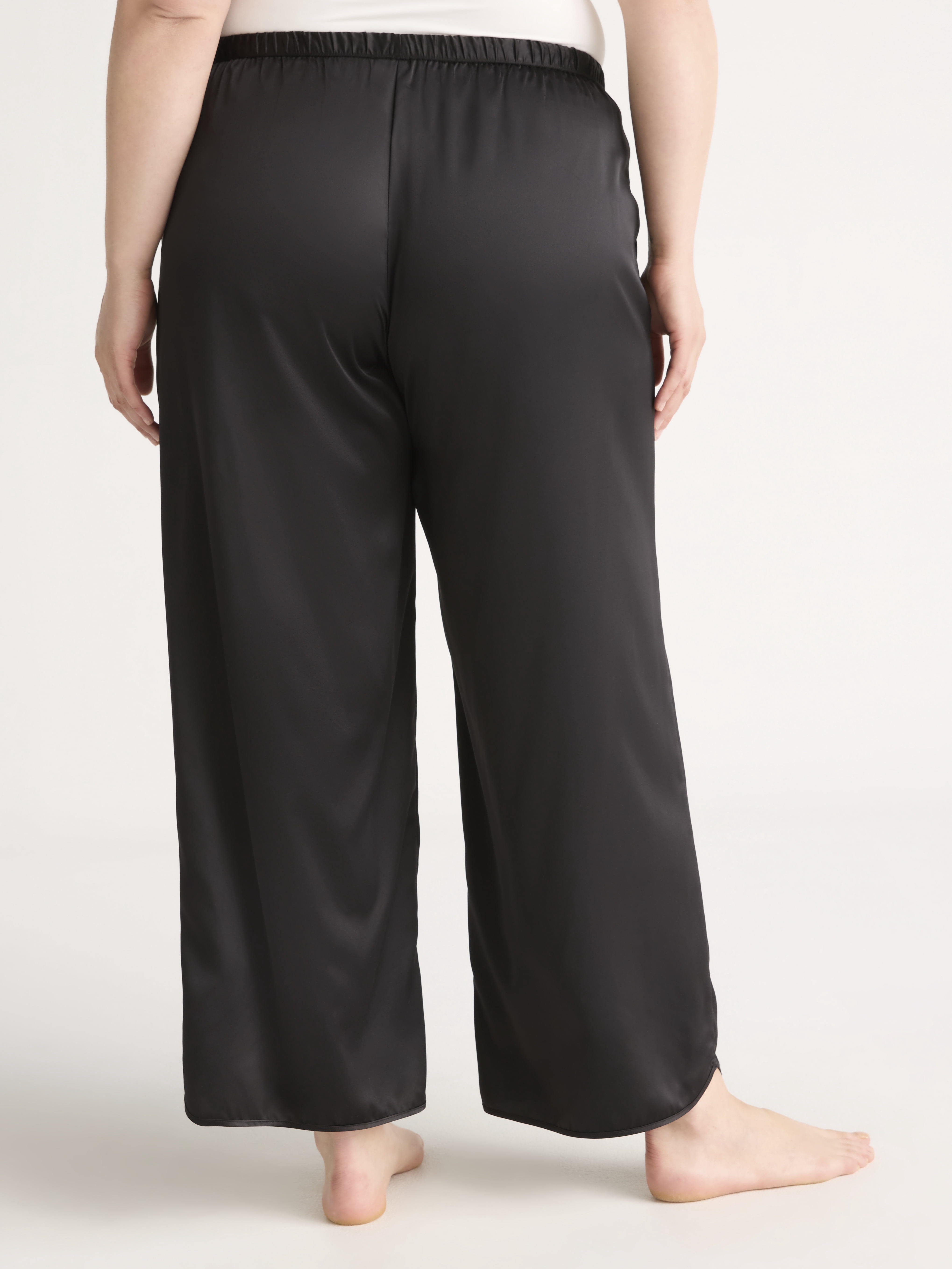 Joyspun Women’s Satin Pants, 28'' Inseam, Sizes XS-3X