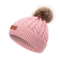 thumbnail image 2 of SPRING PARK Fashion Solid Candy Color Baby Girl Boy Unisex Autumn Winter Knitted Pompom Beanie Cap Warm Thicken Hats, 2 of 2