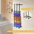 thumbnail image 4 of Bathroom Towel Rack New Upgrade 3 Bar Towel Holder for Rolled Towels, Wall Mounted Towel-Rack Storage for Folded Large Towel Washcloths, Black, 4 of 7