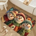 thumbnail image 3 of 1pc Snowmen Absorbent Non-Slip Bathroom Thickened Flannel Rug Decor,Soft,Quick Drying,Suitable For Indoor/outdoor Use,Bathrooms,Bedrooms,Kitchens,Terrace,Laundry Rooms,16"x24", 3 of 9