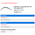 thumbnail image 2 of Brake Hose - Compatible with 1957 - 1964 Jeep FC170 1958 1959 1960 1961 1962 1963, 2 of 2