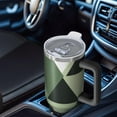 thumbnail image 6 of OBREWU Green and Beige Modern Art Geometric Tumbler with Handle and Lid,Green and Beige Modern Art Geometric 40oz Double Wall Vacuum Insulated Tumbler,Cups Gift for Women and Men, 6 of 7