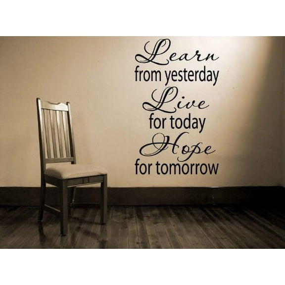 Decal ~ LEARN LIVE HOPE ~ WALL DECAL, HOME DECOR 13" X 25"