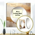 thumbnail image 3 of Designart "Abstract River In Minimal Gold And Beige I" northern lights Square Mirror Wall Decor Traditional - Large Beige Square Bathroom Mirror - Square Printed Wall Mirror Art, 3 of 5