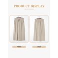 thumbnail image 4 of Pantalones Eytino para mujer, talla grande, casual, cintura alta, pierna ancha, beige, 4 of 6