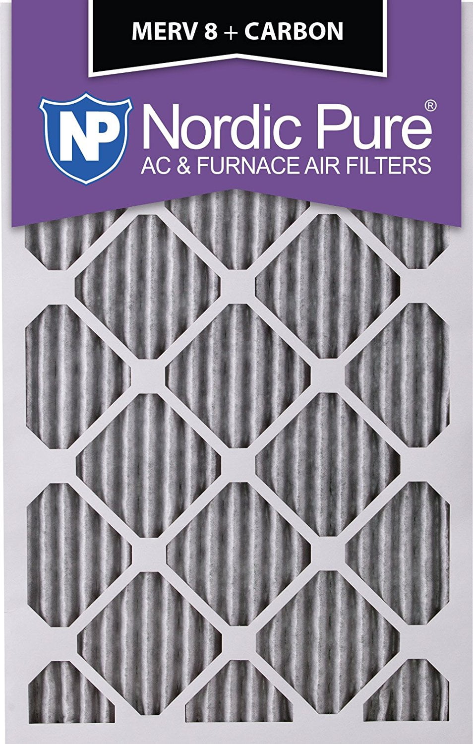 Nordic Pure 10x25x1 MERV 8 Pleated AC Furnace Air Filters 3 Pack