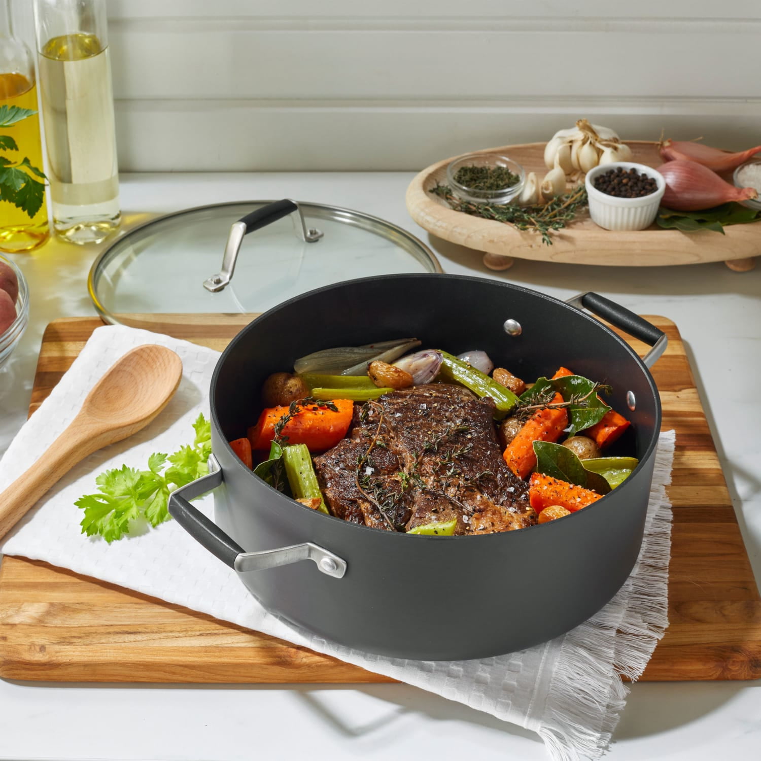 Calphalon Select AquaShield Nonstick 5-Quart Dutch Oven with Lid