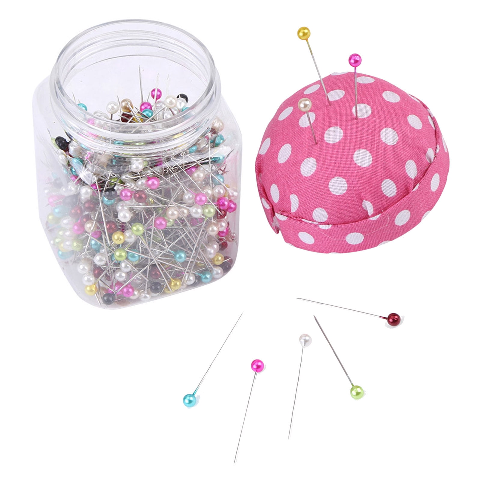 5pcs Pieces Multicolor Sewing Pins Straight Quilting Pearl Head Pins, Beads  Needles Quilting Pins in Pink Fabric Covered Pin Cushion Bottle Sewing  Craft for Christmas and Other Crafts Making 