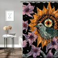 thumbnail image 2 of BCIIG Bird Third Eye Shower Curtain Set with Hooks, Colorful Luxury Graphic Printed Polyester Cloth Bathroom Decoration Set, 100% Polyester Fiber Waterproof Shower Curtain for Bathroom 36"x72, 2 of 7