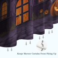 thumbnail image 6 of Happy Halloween Shower Curtain Black Fall Shower Curtains for Bathroom Purple Bath Curtains Evil Pumpkinm Shower Curtains Set for Bathroom Decor, Waterproof Bathroom Curtain 72x72 in, 6 of 6