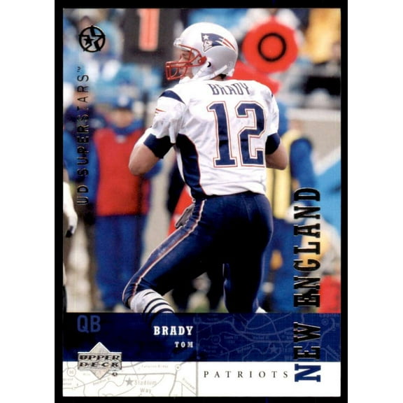 Tom Brady Card 2002 UD Superstars #38