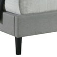 thumbnail image 2 of Fabric Upholstered Full Size Bed with Button Tufts and Tapered Legs, Gray, 2 of 5