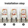 thumbnail image 3 of Dining Table Chair Covers Happy Thanksgiving Day Dining Table Chair Covers Set of 6 Spandex Stretch Dining Chair Cover Removable Washable Chair Protector for Kitchen,Wedding,Hotels, 3 of 6