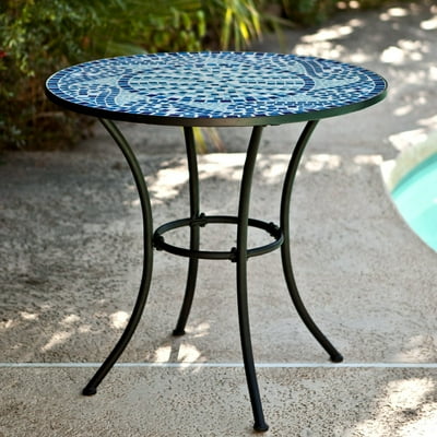 Coastal Mosaic Bistro Set Mosaic Bistro Table By Coral Coast
