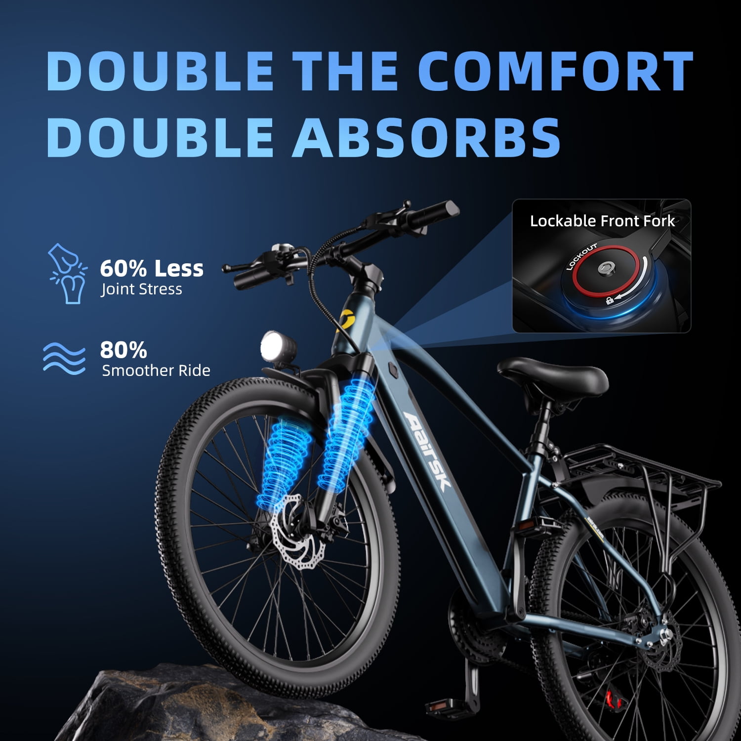 Unibike 250W Electric Bike for Adults, 36V 13AH Removeable Battery, 26'' City Bicycle, 15MPH Commuter Men Ebike
