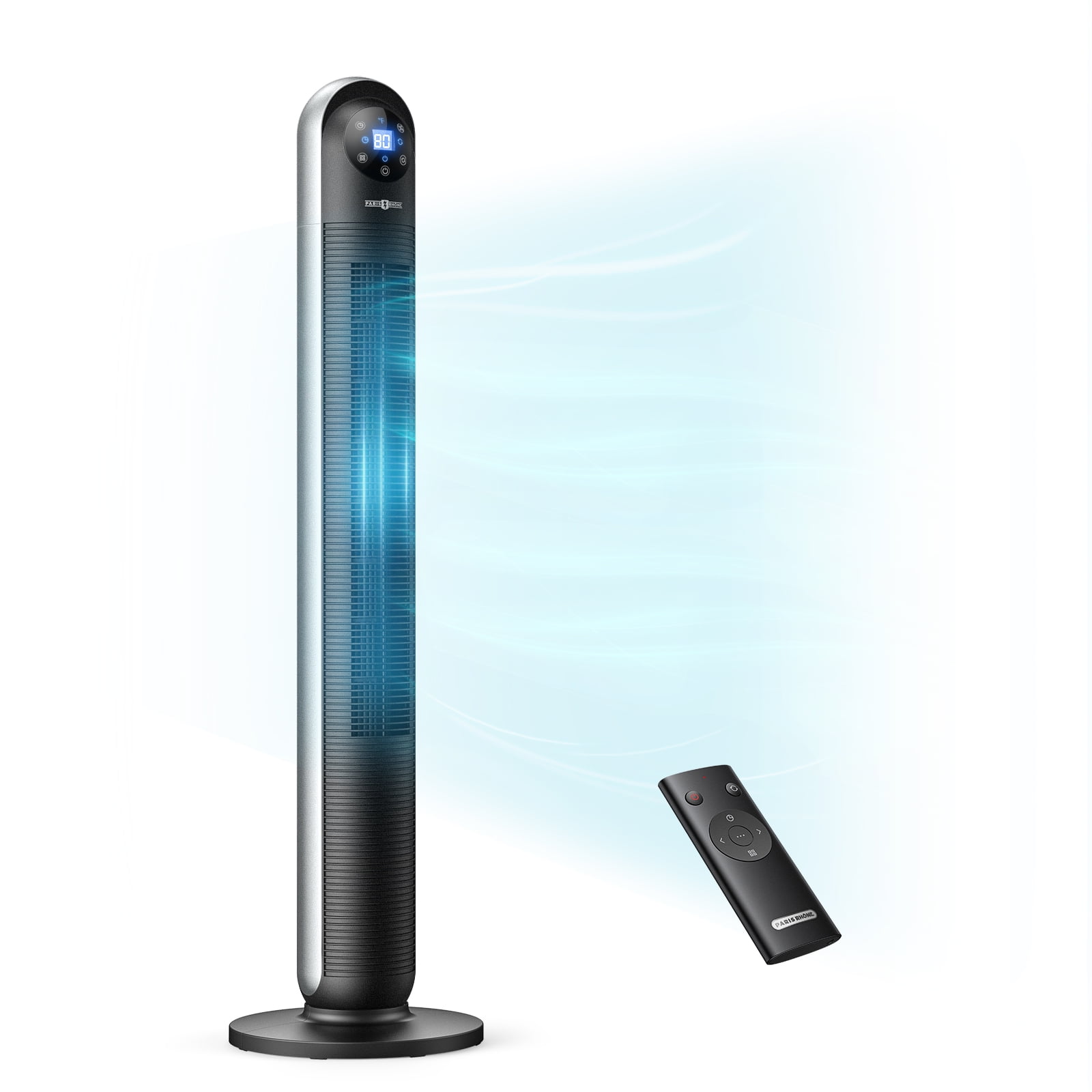 Tower Fan, Paris Rhone 44" Oscillating Floor Fan with Remote Portable