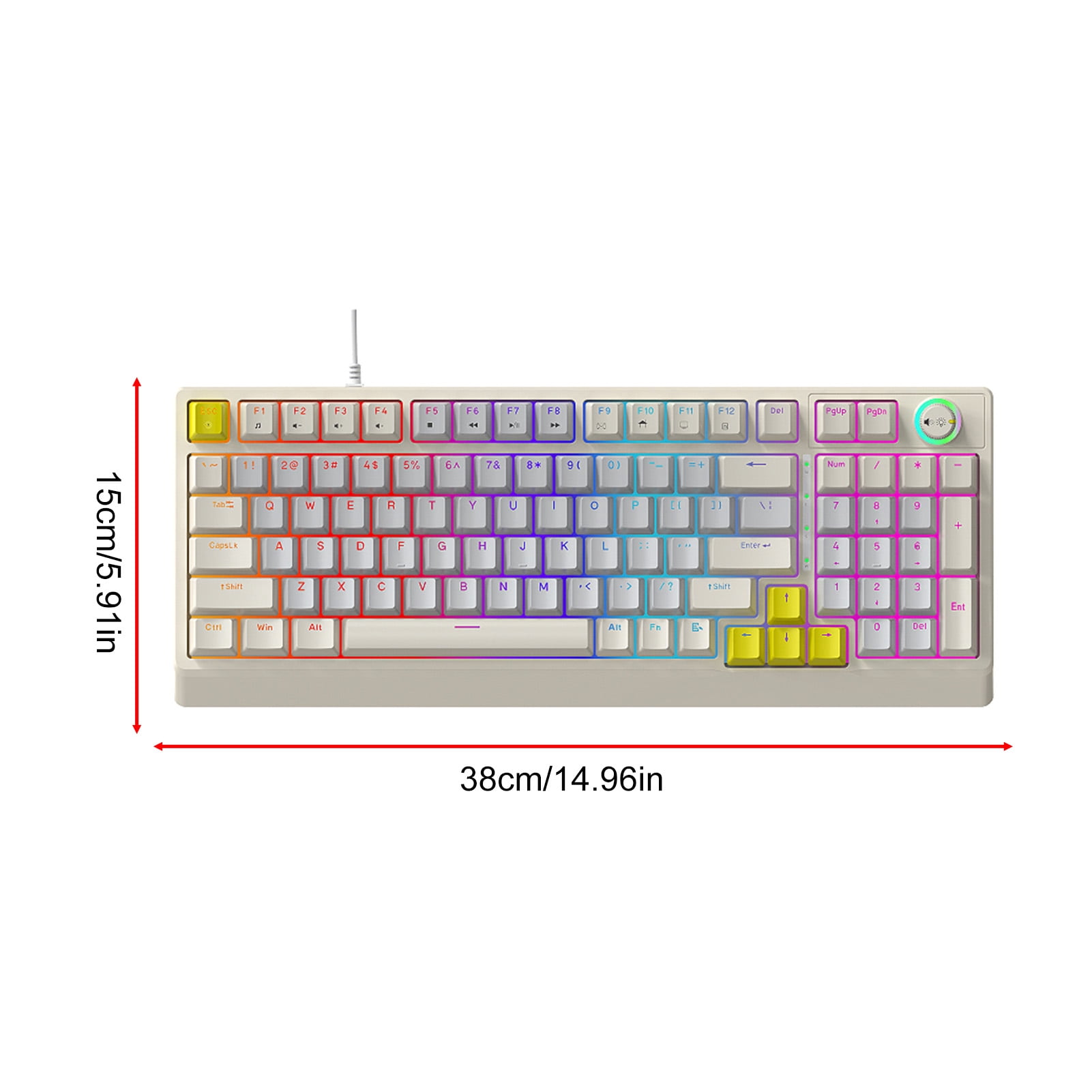 Mechanical Keyboard T50 RGB Mechanical Keyboard Customizable Blue Switch Dynamic Lighting Ergonomic Design PC Gaming Typing Work