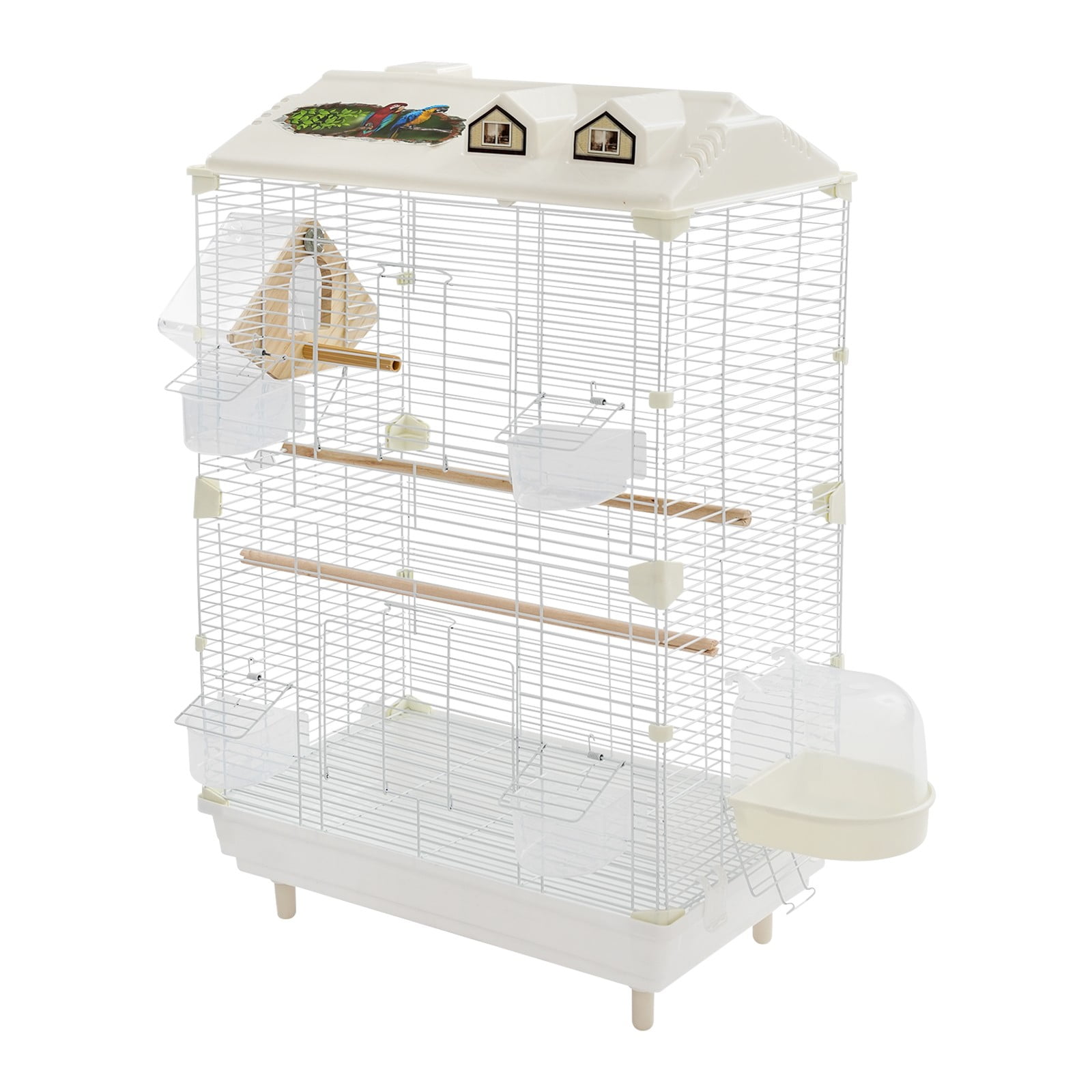 Medium Small Bird Cage, Flight Cage, Freestanding Bird Cage for Canaries, Parrots, Sparrows, or Other Similar Birds (18.5*11.81*30.31in)
