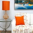 thumbnail image 3 of Parkland Collection Transitional Solid Orange Square 20" x 20" Pillow, 3 of 8