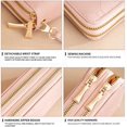 thumbnail image 4 of Cartera de piel sintética Yashi cartera grande con cremallera monedero minimalista para mujer tarjetero de moda de gran capacidad rosa, 4 of 5