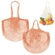thumbnail image 1 of Uxcell 2-Pack Bolsa de Malla de Algodón, Bolsas de Compras Reutilizables Lavables [Rosa Marrón, Asa Larga y Corta], 1 of 1