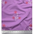 thumbnail image 1 of Soimoi Georgette Viscose Fabric Leaves & Floral Artistic Printed Fabric 1 Yard 42 Inch Wide, 1 of 3