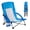 Blue-Low leg, variant on Atilioo Low Camping Chair, Folding Portable Beach Chair with Cup Holder & Sidebag for Outdoor Concert, Party, Picnic, Black