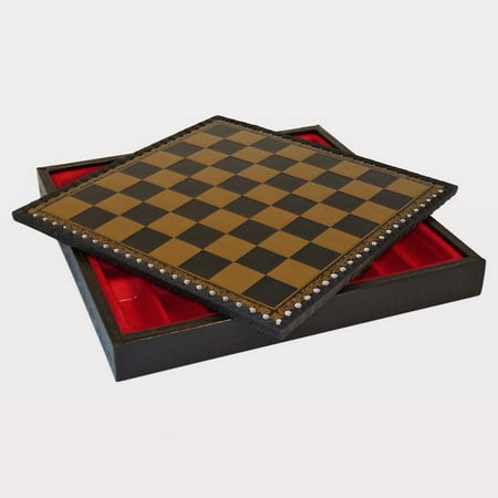 Black & Gold Pressed Leather Chest -1 inch (Best Android Golf Game)