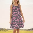 thumbnail image 2 of Robe Fille Sans Manches à Bretelles, Robes de Printemps pour Filles, Robe Trapèze à Volants, Robe Évasée à Fleurs pour Filles, Robe de Fête, 2 of 4