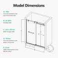 thumbnail image 2 of Topcobe 56-60" W X 76" H Frameless Double Sliding Soft-Close Shower Door in Chrome, 3/8 In. (10mm) Thick Tempered Glass Door, Glass Shower Door, Walk In Shower Kit, Bathroom Glass Door, 2 of 9