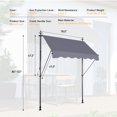thumbnail image 3 of Manual Retractable Awning-78'' Non-Screw Outdoor Sun Shade Cover with UV Protection – Adjustable Patio Door Window Awning Canopy Sun Shade Curtain for Backyard,Gary, 3 of 8
