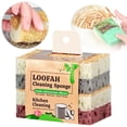 thumbnail image 2 of Natural Loofah Kitchen Sponges,Eco Compostable Cellulose Dish Washing Scrubbers,Non-Scratch Plastic-Free Cleaning Sponge Pads for Dishes,Pans,Sink,Cookware & Bathroom (Mixed 2 Pcs), 2 of 9