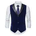 thumbnail image 6 of Donemore Men's Sleeveless Notch Lapel Polyester Matte Work Suit Jacket Lightweight Formal Attire for Waiter Wedding Groomsmen, 6 of 7