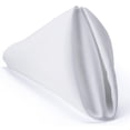 thumbnail image 1 of Set of 48 Bulk Cloth Napkins, Choose from Black, Ivory, or White; 17" Square, Made from Durable Polyester (RT17NAPWHT), 1 of 1