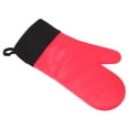 thumbnail image 4 of Silicone Oven Mitts, Kitchen Oven Gloves Long Heat Insulation 2 Fingers With Loop For Plates For Moving Red, 4 of 8