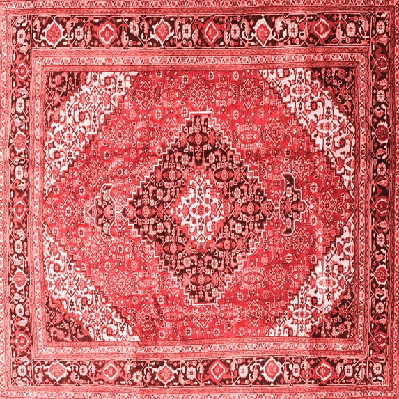 Ahgly Company Indoor Square Persian Red Traditional Area Rugs, 3' Square