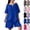 03# Blue, variant on Two Piece Sets For Women Summer Linen Casual Outfit Plus Size Loose Fit Short Sleeve Shirts & Wide Leg Shorts Sets,Royal Blue,XL