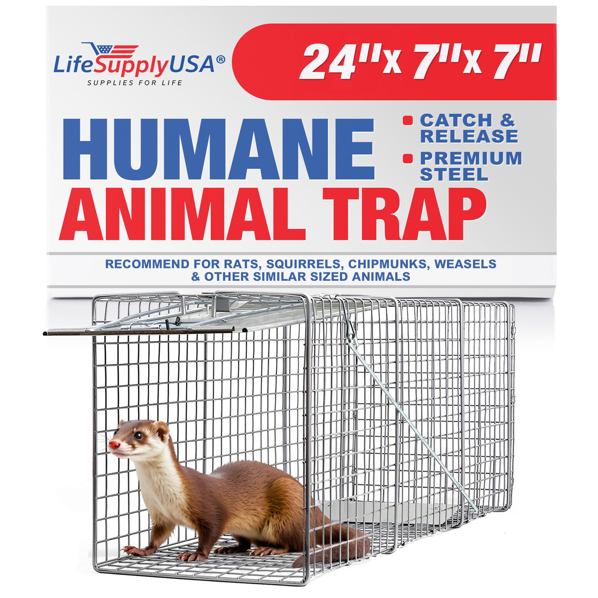Havahart 1020 Live Animal Two-Door Rodent Mice Voles Steel Cage Trap
