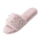 thumbnail image 2 of Pantuflas peludas para mujer, pantuflas acogedoras de felpa, zapatos de casa suaves y cálidos, zapatillas informales con perlas sólidas Wmkox8yii hj789, 2 of 4