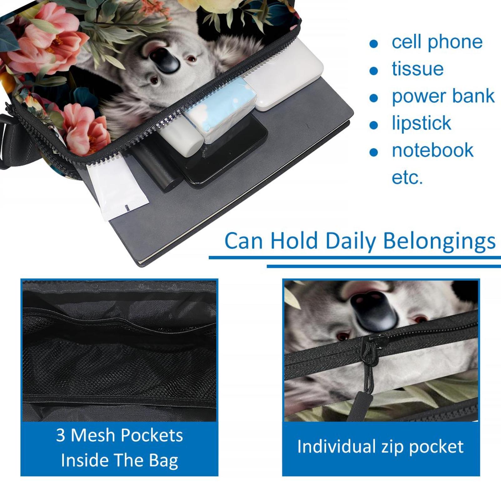 Koala Lightweight Adjustable Fanny Bag Running Belt Waist Pack with Extension Strap Unisex